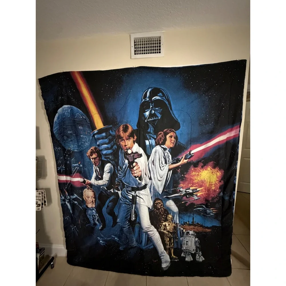 Star Wars A New Hope Tom Chantrell Poster Art Reversible Comforter 72x83 Full